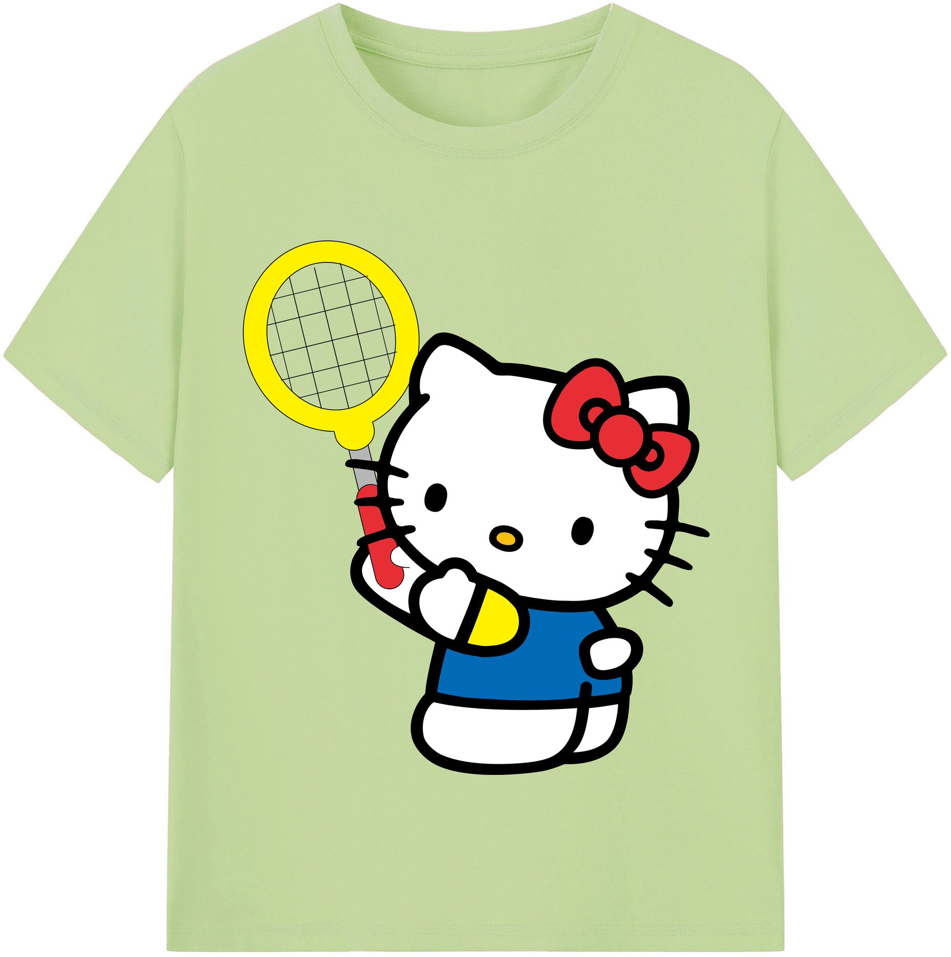 （画像用） Hello Kitty ハローキティ 綿100％半袖Tシャツ（フロントプリント）